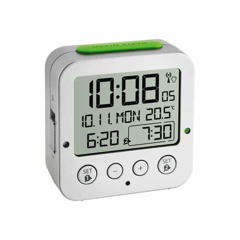 TFA-DOSTMANN Funk Wecker TFA 60.2528.54 Silber Alarmzeiten 2 TFA-DOSTMANN Funk Wecker TFA 60.2528.54 Silber Alarmzeiten 2