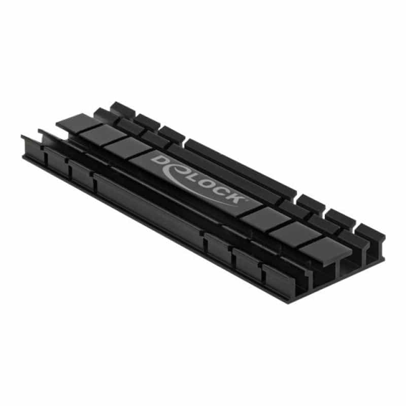 DELOCK Kühlkörper flach 70 mm für M.2 Modul schwarz DELOCK Kühlkörper flach 70 mm für M.2 Modul schwarz