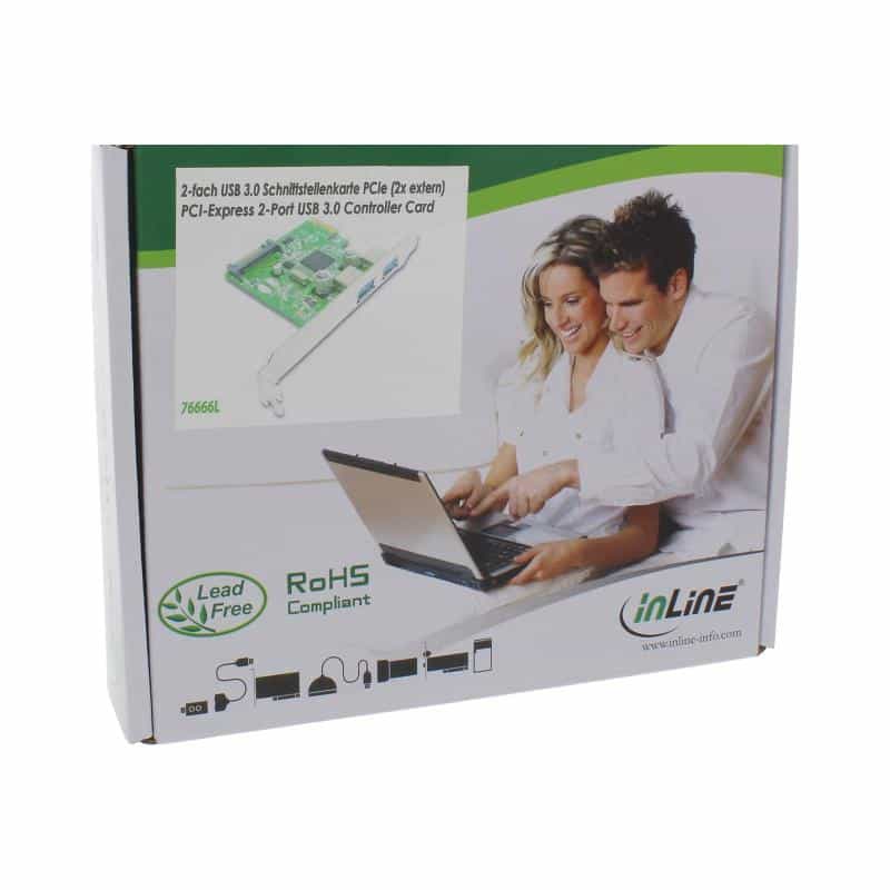 INLINE Schnittstellenkarte 2x USB 3.0 PCIe mit SATA Strom inkl. Low-Profile Slotblech INLINE Schnittstellenkarte 2x USB 3.0 PCIe mit SATA Strom inkl. Low-Profile Slotblech