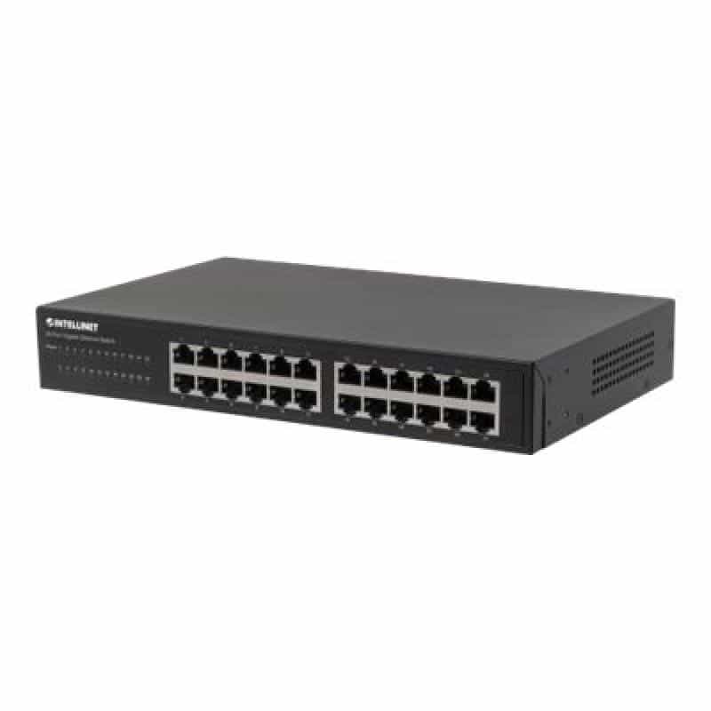 INTELLINET 24-Port Gigabit Switch Desktop & 19"Rackmount Met INTELLINET 24-Port Gigabit Switch Desktop & 19"Rackmount Met