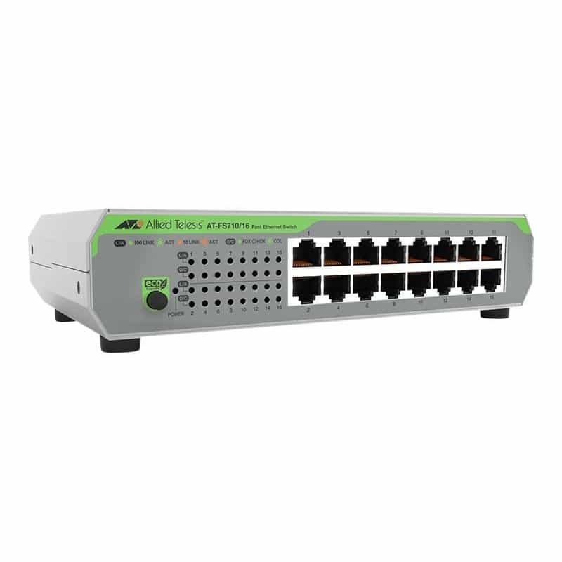 ALLIED TELESIS Switch 16x FE AT-FS710/16 16x 10/100 Mbit ALLIED TELESIS Switch 16x FE AT-FS710/16 16x 10/100 Mbit