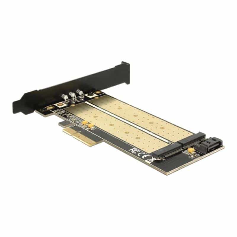 DELOCK PCI Express x4 Karte > 1 x intern M.2 Key B + 1 x intern NVMe M.2 Key M ¿ Low Profile Formfak DELOCK PCI Express x4 Karte > 1 x intern M.2 Key B + 1 x intern NVMe M.2 Key M ¿ Low Profile Formfak