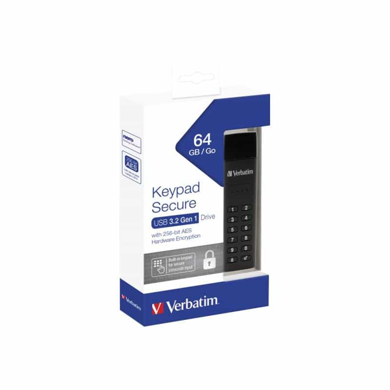 VERBATIM Flash USB 3.0 64GB Verbatim Secure Keypad VERBATIM Flash USB 3.0 64GB Verbatim Secure Keypad