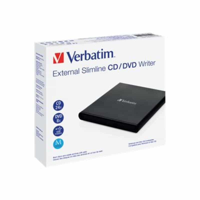 VERBATIM DVW ext. Slimline USB2.0 CD/DVD Brenner o. Nero retail VERBATIM DVW ext. Slimline USB2.0 CD/DVD Brenner o. Nero retail