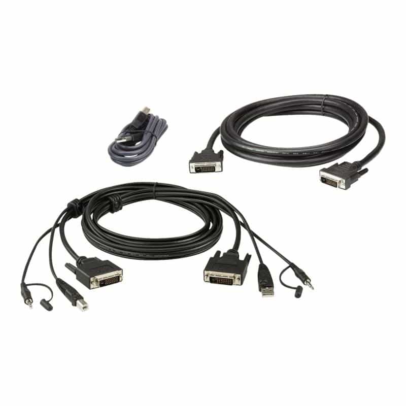 ATEN 2L-7D02UDX3 USB DVI-D Dual-Link Dual Display Secure KVM Kabel Set ATEN 2L-7D02UDX3 USB DVI-D Dual-Link Dual Display Secure KVM Kabel Set
