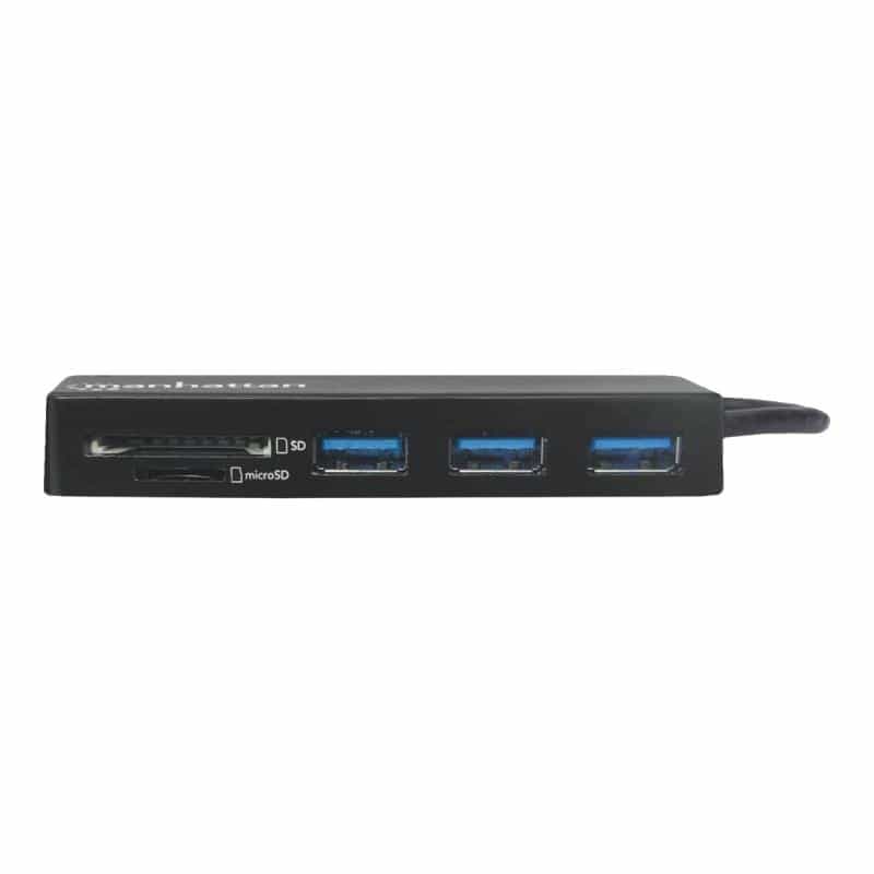 IC INTRACOM Manhattan 3-Port USB 3.2 Gen 1 Hub C-St./3 xA & Card Reader IC INTRACOM Manhattan 3-Port USB 3.2 Gen 1 Hub C-St./3 xA & Card Reader