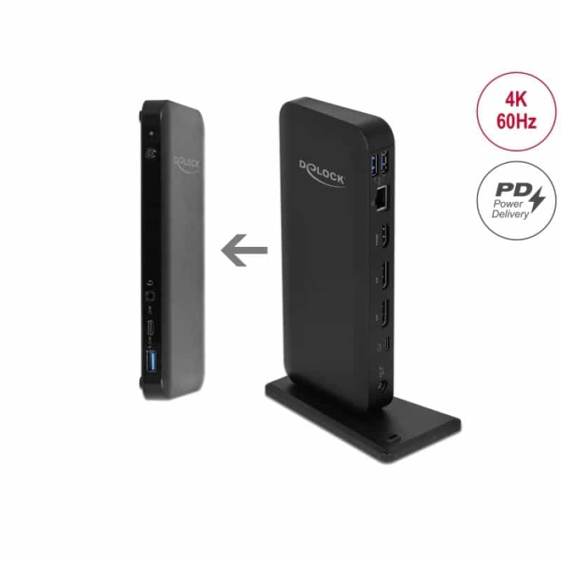 DELOCK USB Type-C DP 1.4 Dockingstation 4K - HDMI / DP 1.4 / USB 3.2 / LAN / PD 3.0 DELOCK USB Type-C DP 1.4 Dockingstation 4K - HDMI / DP 1.4 / USB 3.2 / LAN / PD 3.0