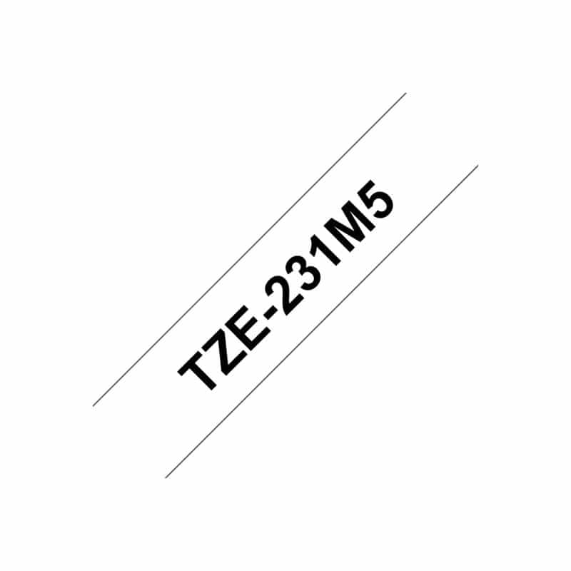 BROTHER TZE231M5 Ruban 12mm Noir/Bl lami BROTHER TZE231M5 Ruban 12mm Noir/Bl lami
