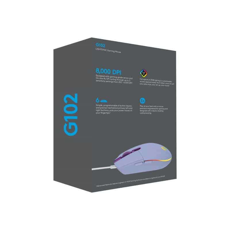 LOGITECH G102 LIGHTSYNC LILAC EER LOGITECH G102 LIGHTSYNC LILAC EER