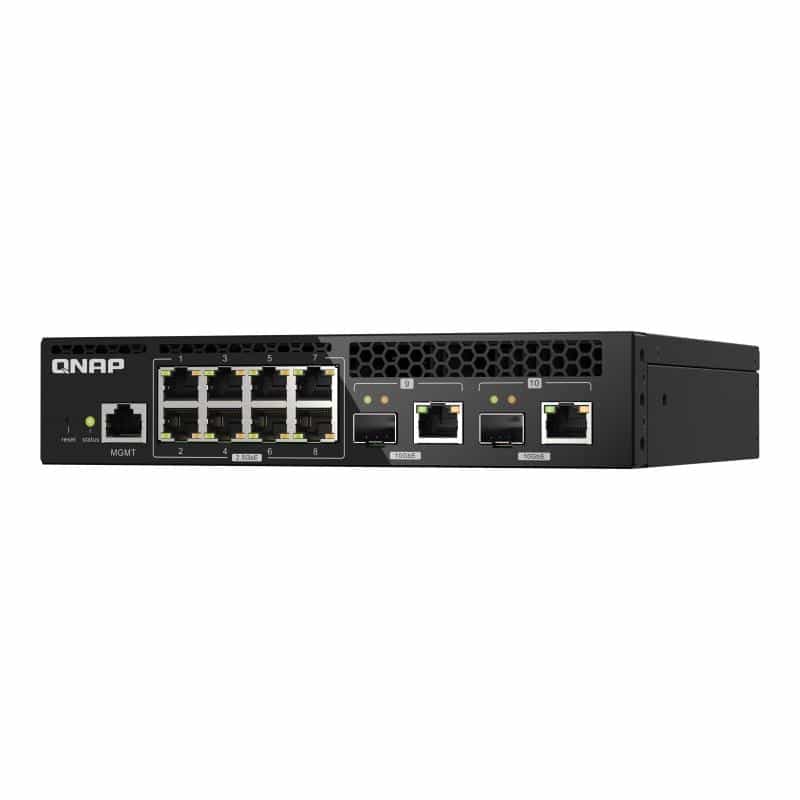 QNAP QSW-M2108R-2C, 8 port 2.5Gbps, 2 port 10Gbps SFP+/ NBASE-T Combo, web managed switch, rackmount QNAP QSW-M2108R-2C, 8 port 2.5Gbps, 2 port 10Gbps SFP+/ NBASE-T Combo, web managed switch, rackmount