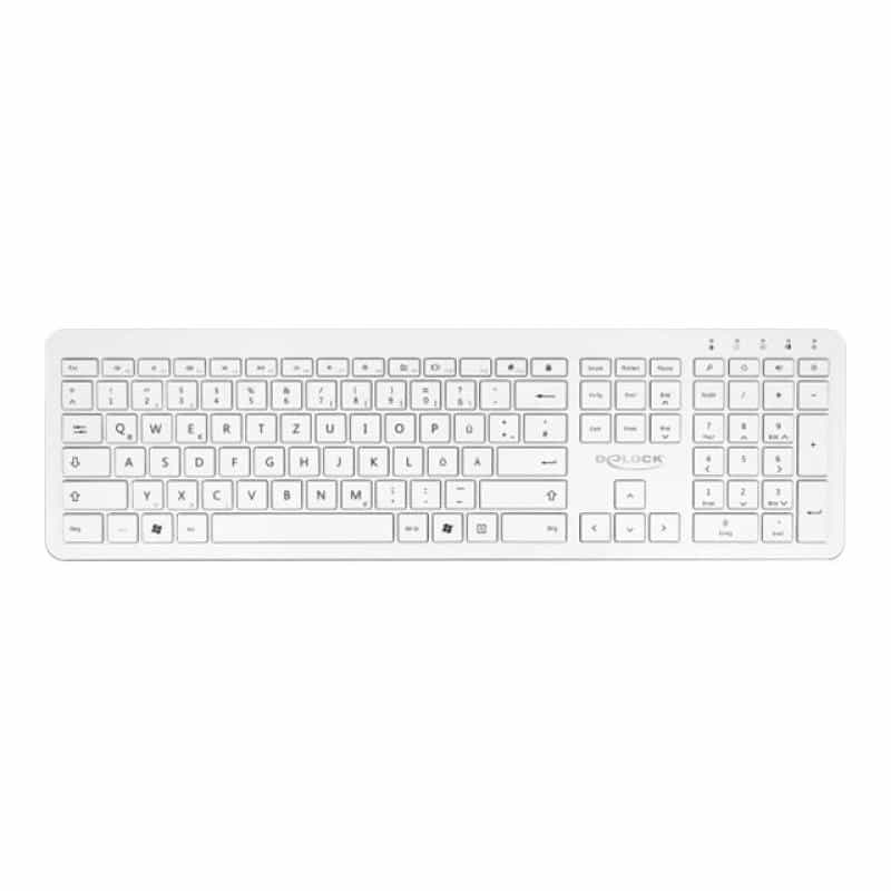 DELOCK USB Tastatur 2,4 GHz kabellos weiß (flach) DELOCK USB Tastatur 2,4 GHz kabellos weiß (flach)