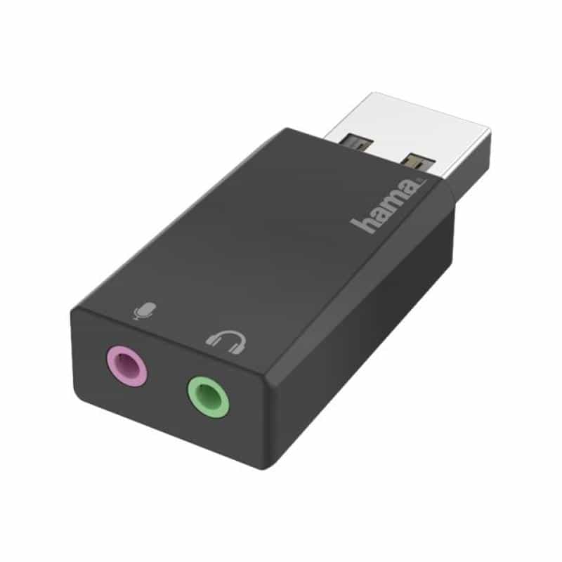 HAMA 200323 USB-Soundkarte USB-Stecker - 2x 3.5-mm-Klinke-Buchse, Stereo HAMA 200323 USB-Soundkarte USB-Stecker - 2x 3.5-mm-Klinke-Buchse, Stereo