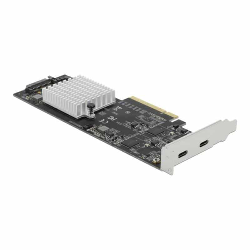 DELOCK PCI Express x8 Karte zu 2x extern SuperSpeed USB 20Gbps USB 3.2 Gen 2x2 USB Type-C Buchse - L DELOCK PCI Express x8 Karte zu 2x extern SuperSpeed USB 20Gbps USB 3.2 Gen 2x2 USB Type-C Buchse - L