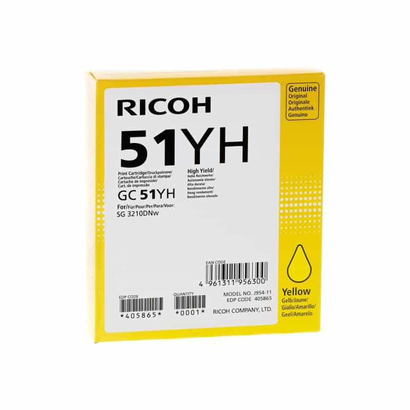 RICOH GC 51YH - Hohe Ergiebigkeit - Gelb - Original - Tintenpatrone - für Ricoh SG 3210DNw (405865) RICOH GC 51YH - Hohe Ergiebigkeit - Gelb - Original - Tintenpatrone - für Ricoh SG 3210DNw (405865)