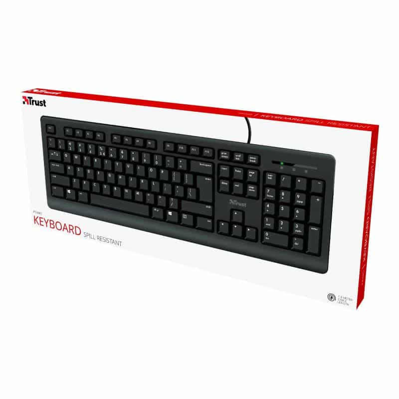 TRUST PRIMO Kabelgebunden Tastatur Deutsch, QWERTZ Schwarz mit numerischer Tastatur TRUST PRIMO Kabelgebunden Tastatur Deutsch, QWERTZ Schwarz mit numerischer Tastatur