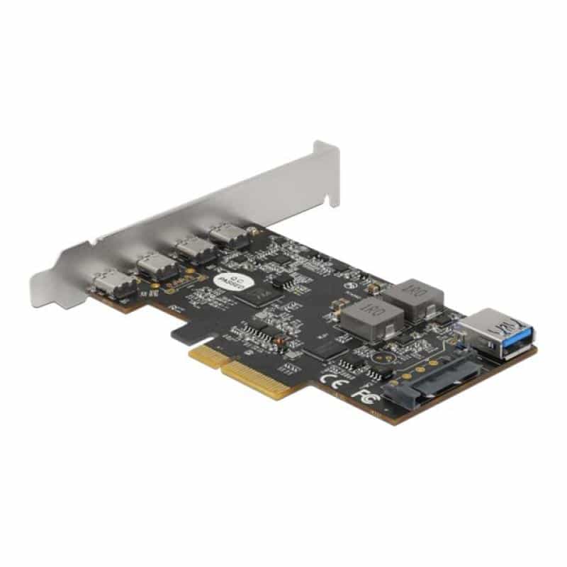 DELOCK PCIe x4>4xUSB-C+USB-A SS LP | 90059 DELOCK PCIe x4>4xUSB-C+USB-A SS LP | 90059