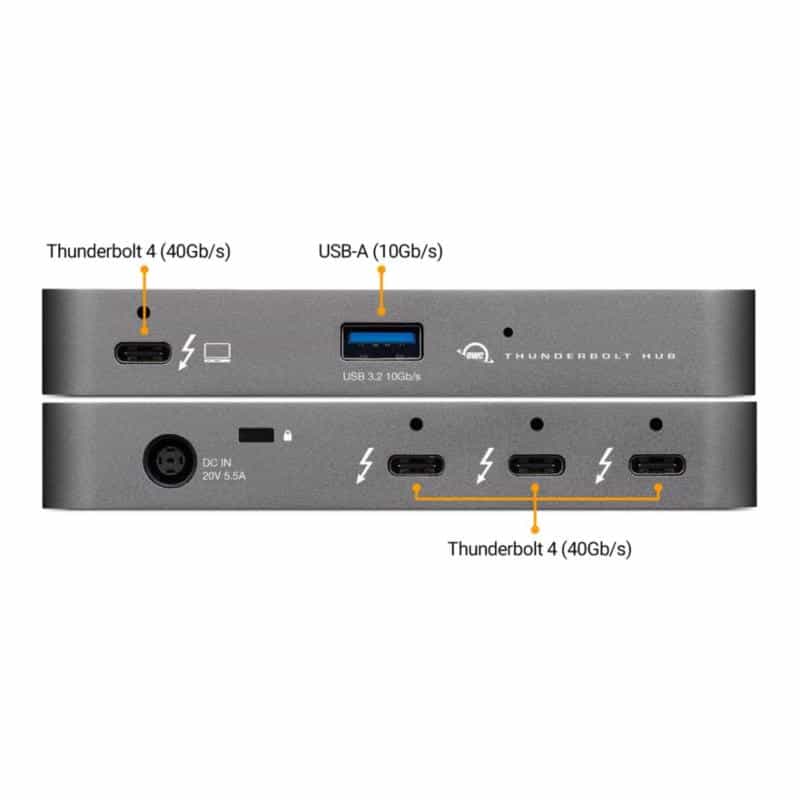 OWC Thunderbolt 4 Hub 5Port bk/gy OWC Thunderbolt 4 Hub 5Port bk/gy