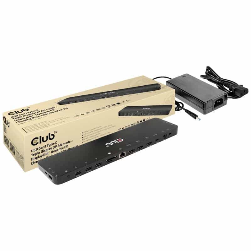 CLUB3D 4K ChargingDock USB-C ->6xUSB3/DP/2xHDMI/LAN 120W retail CLUB3D 4K ChargingDock USB-C ->6xUSB3/DP/2xHDMI/LAN 120W retail