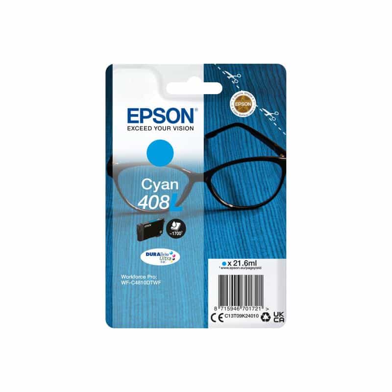 EPSON Ink/Singlepack Cyan 408L DURABrite Ultra EPSON Ink/Singlepack Cyan 408L DURABrite Ultra
