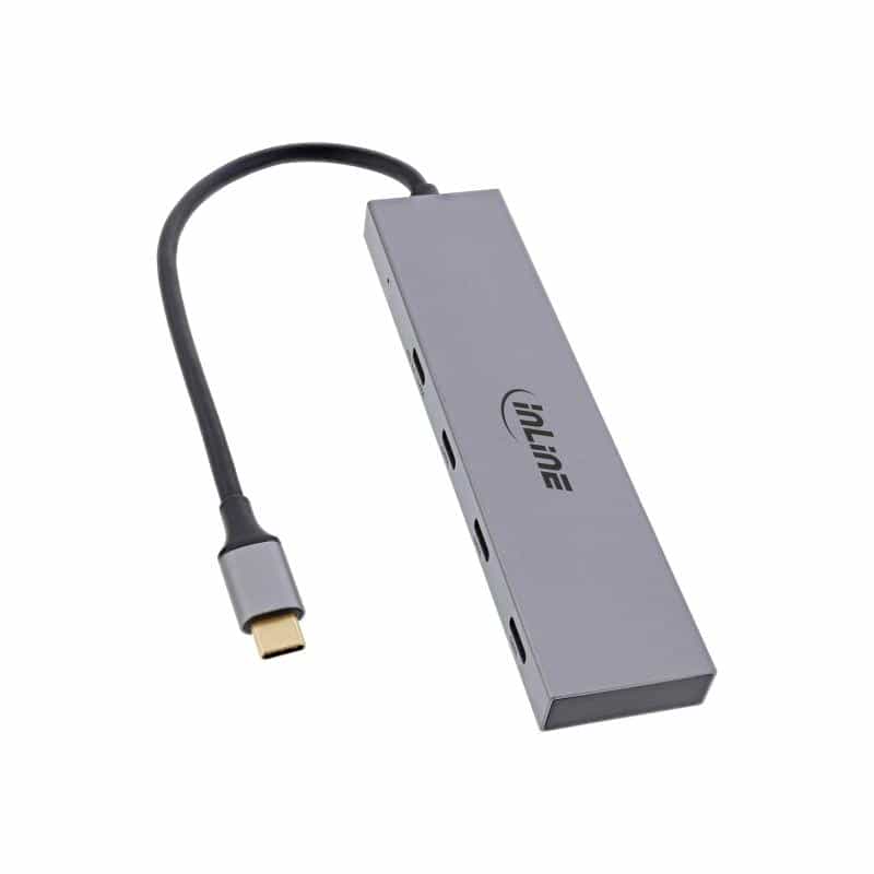 INLINE USB 3.2 Gen.2 Hub, USB Typ-C zu 4 Port Typ-C (1 Port power through bis 100W INLINE USB 3.2 Gen.2 Hub, USB Typ-C zu 4 Port Typ-C (1 Port power through bis 100W