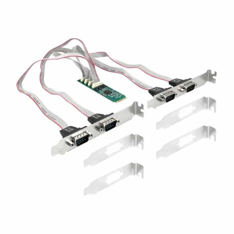 DELOCK M.2 Karte zu 4 x Seriell RS-232 DB9 mit Standard und Low Profile Slotblenden DELOCK M.2 Karte zu 4 x Seriell RS-232 DB9 mit Standard und Low Profile Slotblenden