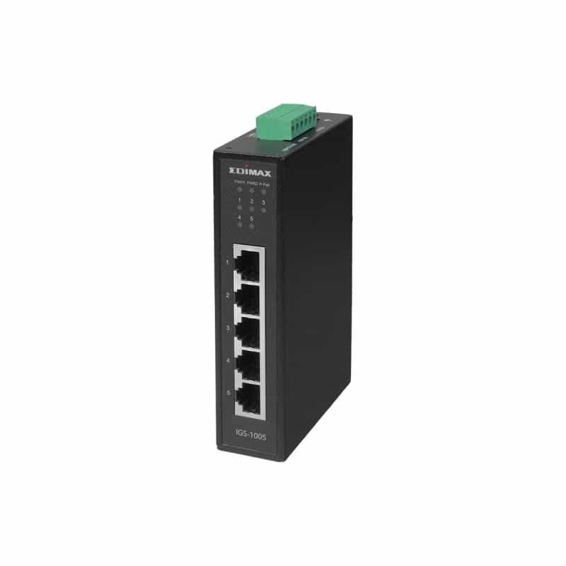 EDIMAX Switch EDIMAX Industrial 5-Port GbE unmanaged IP30 EDIMAX Switch EDIMAX Industrial 5-Port GbE unmanaged IP30