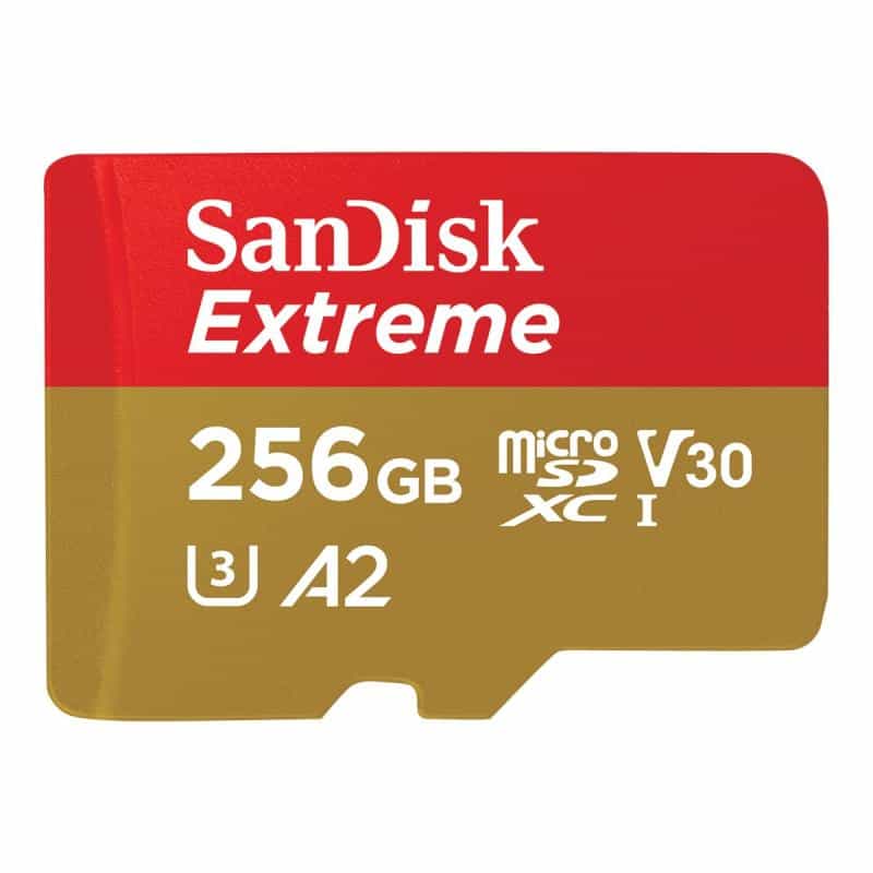SANDISK Extreme 256GB microSDXC Speicherkarte Kit (2022) bis 190 MB/s,C10,U3,V30 SANDISK Extreme 256GB microSDXC Speicherkarte Kit (2022) bis 190 MB/s,C10,U3,V30