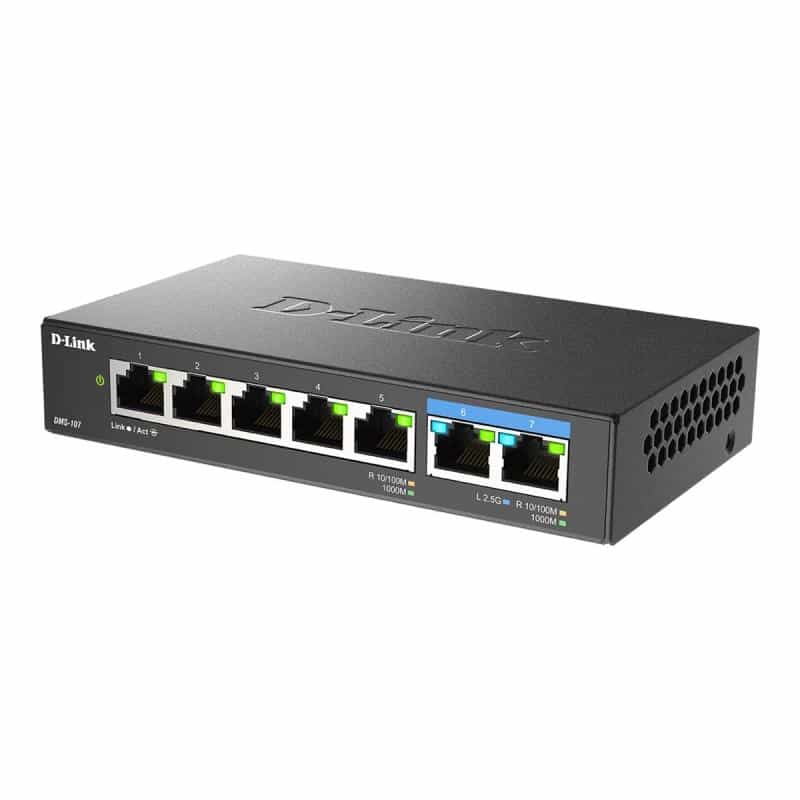 D-LINK 7-Port Multi-Gigabit Unmanaged Switch D-LINK 7-Port Multi-Gigabit Unmanaged Switch