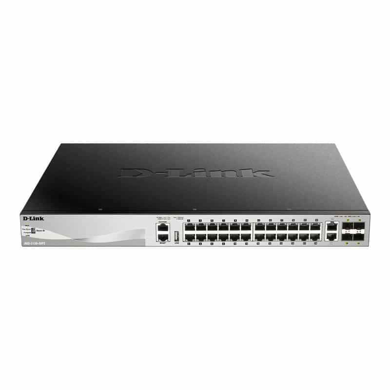 D-LINK 30-Port Layer 3 PoE Gigabit Stack Switch D-Link Layer 3 Switch, 24x 10/100/1000Mbit/s Etherne D-LINK 30-Port Layer 3 PoE Gigabit Stack Switch D-Link Layer 3 Switch, 24x 10/100/1000Mbit/s Etherne