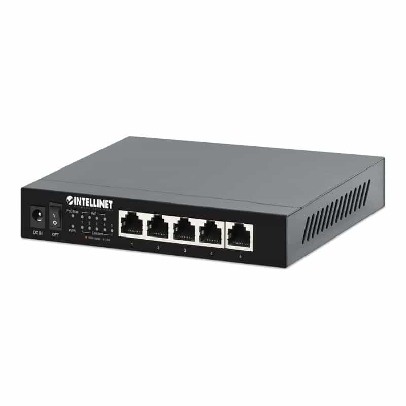 INTELLINET 5-Port 2.5G Ethernet PoE+ Switch 55 W 4xPSE Ports - Switch - 5-Port INTELLINET 5-Port 2.5G Ethernet PoE+ Switch 55 W 4xPSE Ports - Switch - 5-Port