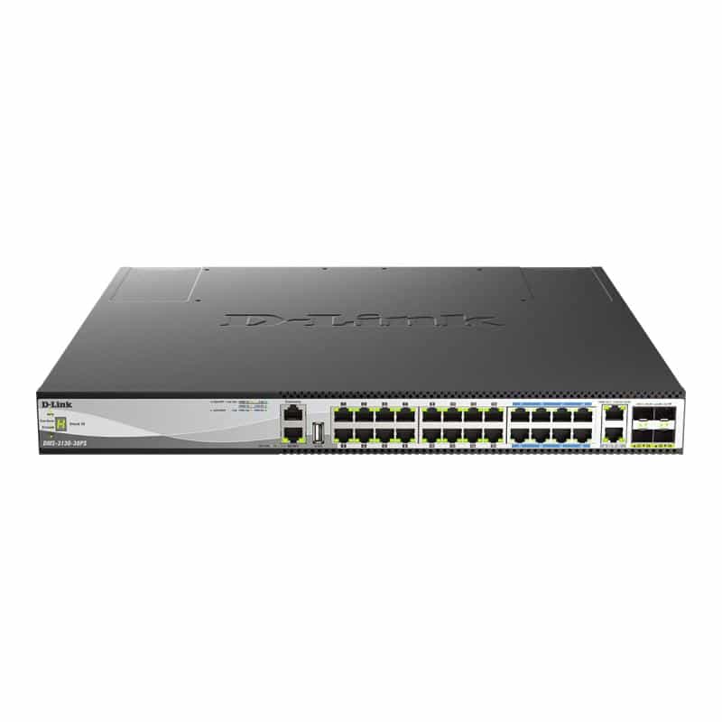 D-LINK 30-Port Layer 3 PoE Multi-Gigabit Stack Switch D-LINK 30-Port Layer 3 PoE Multi-Gigabit Stack Switch