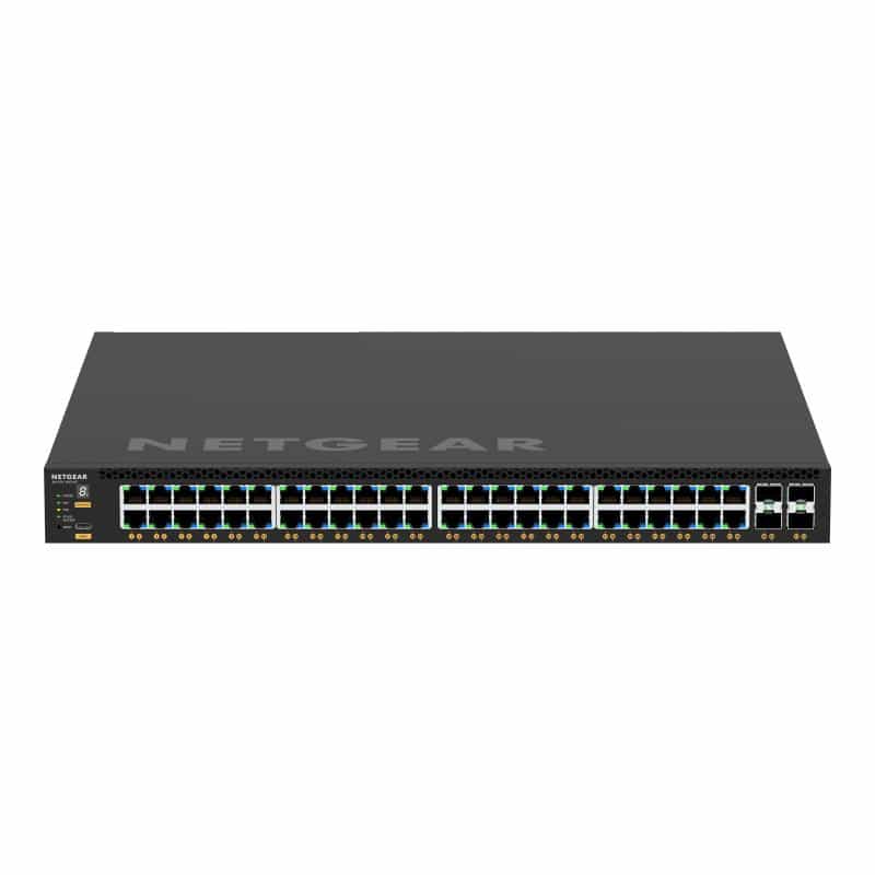 NETGEAR M4350-48G4XF (GSM4352)-48x1G PoE+ (236W base, up to 1,440W) and 4xSFP+ Managed Switch NETGEAR M4350-48G4XF (GSM4352)-48x1G PoE+ (236W base, up to 1,440W) and 4xSFP+ Managed Switch