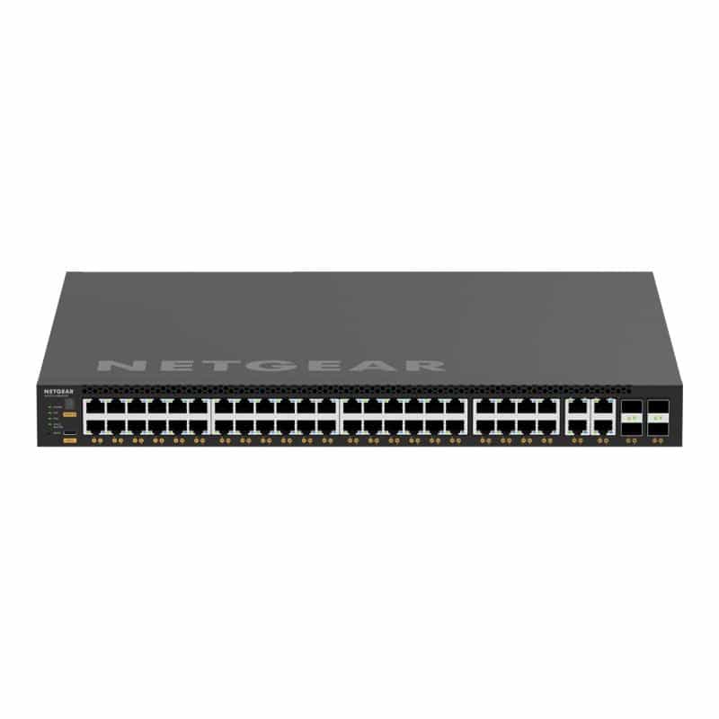 NETGEAR M4350-44M4X4V (MSM4352)-44x2.5G, 4x10G/Multi-gig PoE++ (194W base, up to 3,314W) and 4xSFP28 NETGEAR M4350-44M4X4V (MSM4352)-44x2.5G, 4x10G/Multi-gig PoE++ (194W base, up to 3,314W) and 4xSFP28