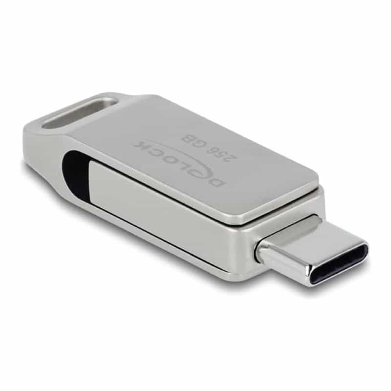 DELOCK USB-Stick 5 Gbps USB-C + Typ-A 256 GB - Metallgehäuse DELOCK USB-Stick 5 Gbps USB-C + Typ-A 256 GB - Metallgehäuse