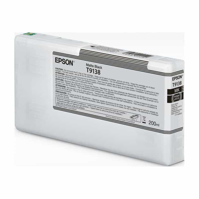 EPSON T9138 Matte Black Ink Cartridge 200ml EPSON T9138 Matte Black Ink Cartridge 200ml