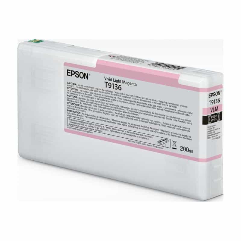EPSON T9136 Vivid Light Magenta Ink Cartridge 200ml EPSON T9136 Vivid Light Magenta Ink Cartridge 200ml