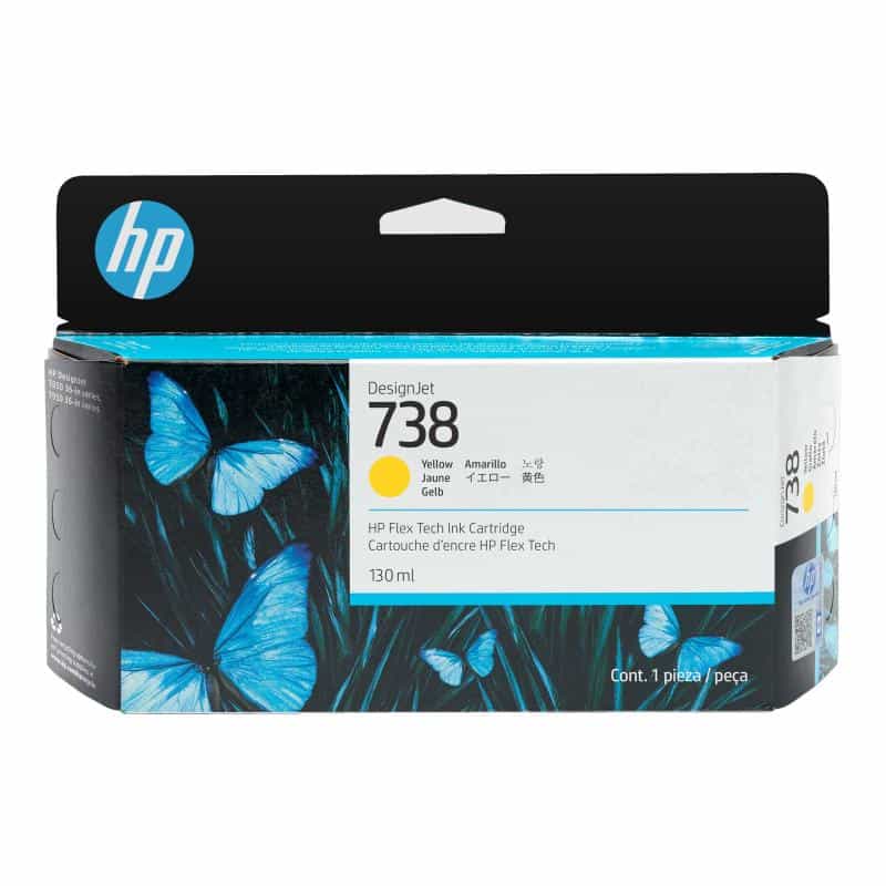HP 738 130-ml Yellow DesignJet Ink Cartridge HP 738 130-ml Yellow DesignJet Ink Cartridge