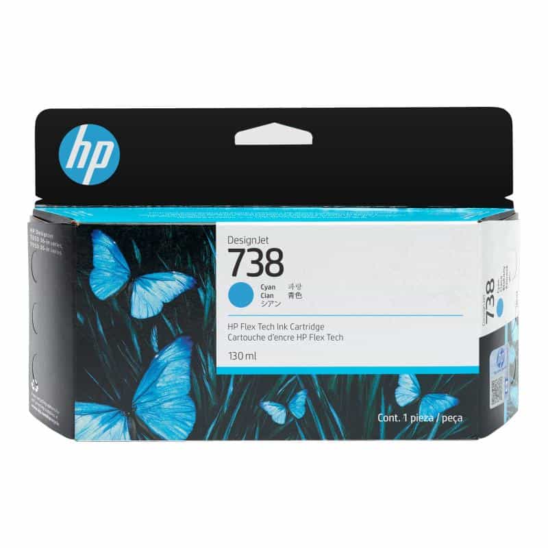 HP 738 130-ml Cyan DesignJet Ink Cartridge HP 738 130-ml Cyan DesignJet Ink Cartridge