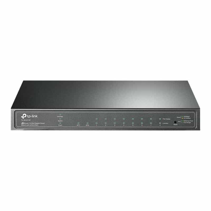 TP-LINK Omada 8-Port Gigabit Smart PoE+ Switch with 2 SFP Slots TP-LINK Omada 8-Port Gigabit Smart PoE+ Switch with 2 SFP Slots
