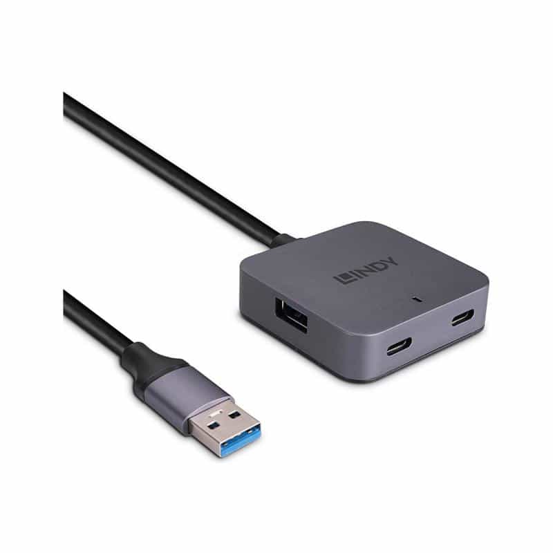 LINDY 5m USB 3.0 Hub, 4 Ports 2 USB Typ C und 2 USB Typ A LINDY 5m USB 3.0 Hub, 4 Ports 2 USB Typ C und 2 USB Typ A