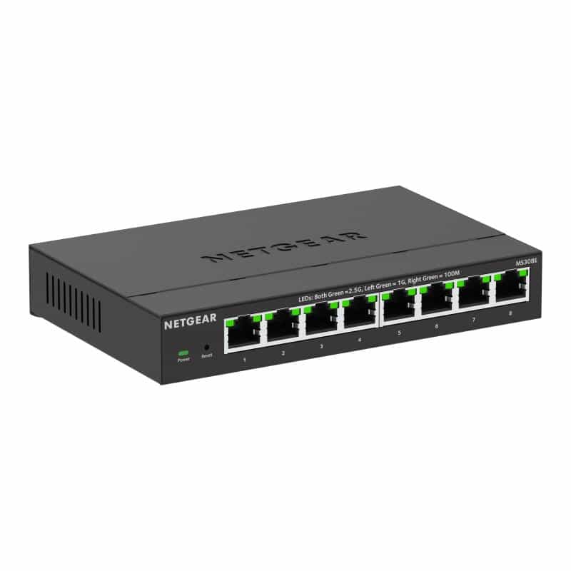 NETGEAR MS308E, 8 Port Multi-Gigabit Unmanaged Plus 2.5G Switch NETGEAR MS308E, 8 Port Multi-Gigabit Unmanaged Plus 2.5G Switch