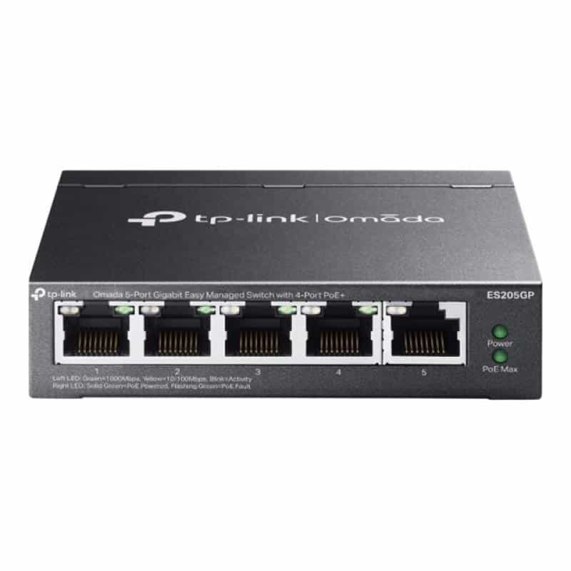 TP-LINK Switch 5x GE ES205GP 4-Port PoE+ TP-LINK Switch 5x GE ES205GP 4-Port PoE+