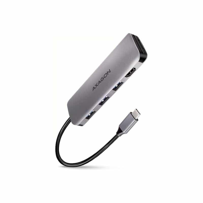 AXAGON HMC-HCR3A USB-Hub, 3x USB-A + HDMI + SD/microSD, USB-C 3.2 Gen 1, 20 cm USB-C-Kabel AXAGON HMC-HCR3A USB-Hub, 3x USB-A + HDMI + SD/microSD, USB-C 3.2 Gen 1, 20 cm USB-C-Kabel
