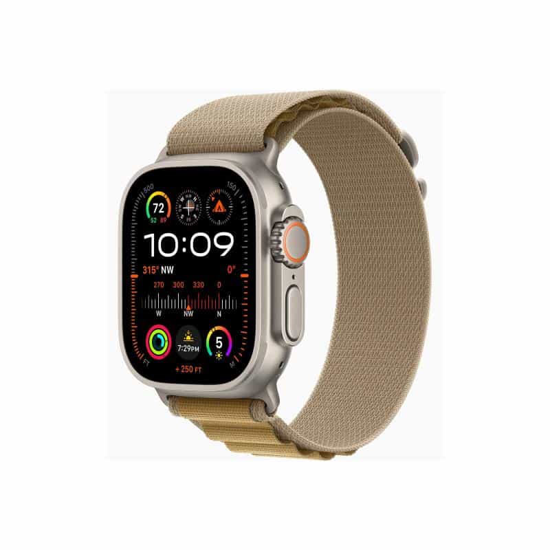APPLE Watch Ultra 2 GPS + Cellular 49mm Natural Titanium Case with Tan Alpine Loop - Large APPLE Watch Ultra 2 GPS + Cellular 49mm Natural Titanium Case with Tan Alpine Loop - Large