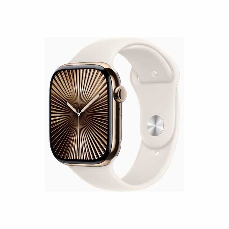 APPLE Watch Series 10 GPS + Cellular 46mm Gold Titanium Case with Starlight Sport Band - M/L APPLE Watch Series 10 GPS + Cellular 46mm Gold Titanium Case with Starlight Sport Band - M/L