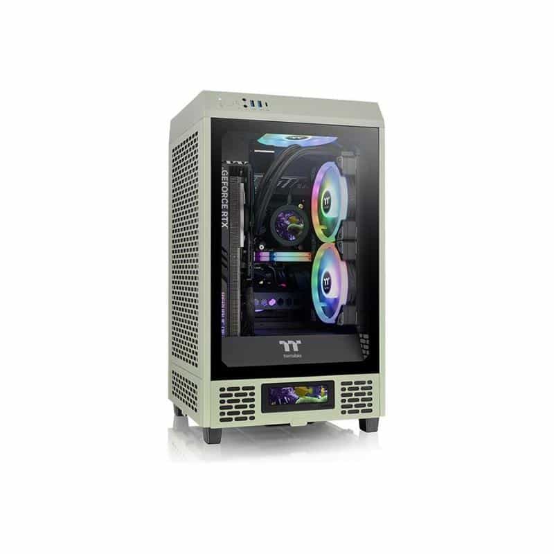 THERMALTAKE The Tower 200 Mini-Tower Mini-ITX Gehäuse Sichtfenster Matcha Green THERMALTAKE The Tower 200 Mini-Tower Mini-ITX Gehäuse Sichtfenster Matcha Green