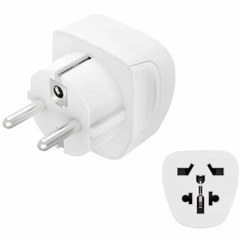 HAMA Reiseadapter Typ E und F, 3-polig, universal, Welt nach Europa, Weiß (00223456) HAMA Reiseadapter Typ E und F, 3-polig, universal, Welt nach Europa, Weiß (00223456)