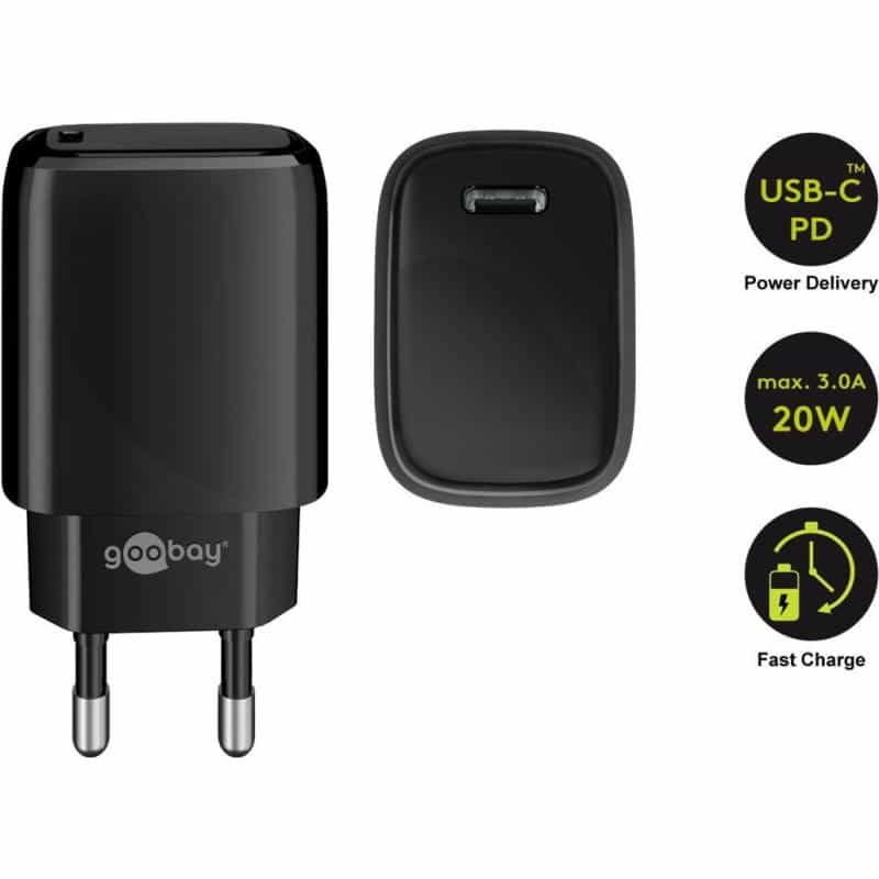 GOOBAY 65405 Ladegerät für Mobilgeräte Universal Schwarz AC Schnellladung Drinnen (65405) GOOBAY 65405 Ladegerät für Mobilgeräte Universal Schwarz AC Schnellladung Drinnen (65405)