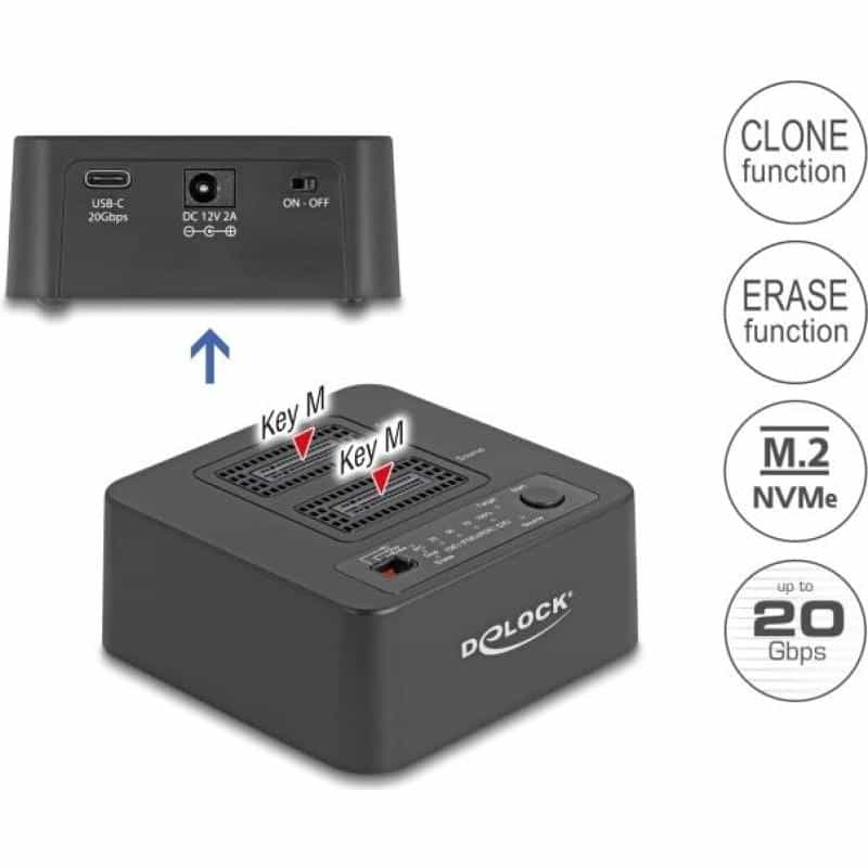 DELOCK USB 20 Gbps M.2 Dockingstation 2x M.2 NVMe PCIe SSD DELOCK USB 20 Gbps M.2 Dockingstation 2x M.2 NVMe PCIe SSD