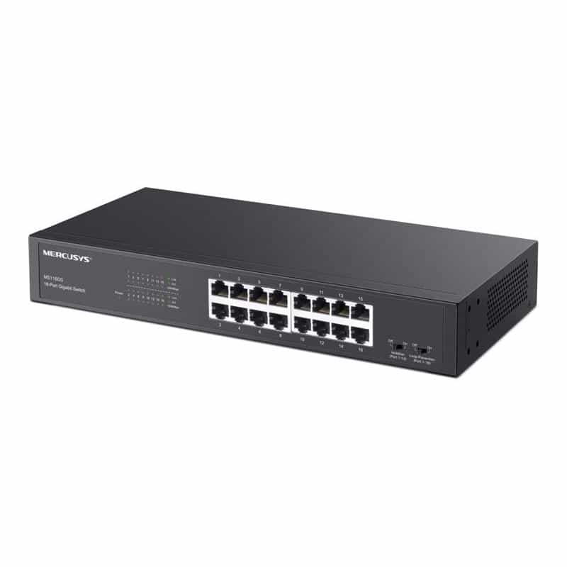 TP-LINK Mercusys MS116GS 16-Port Gigabit Desktop/Rackmount Switch TP-LINK Mercusys MS116GS 16-Port Gigabit Desktop/Rackmount Switch